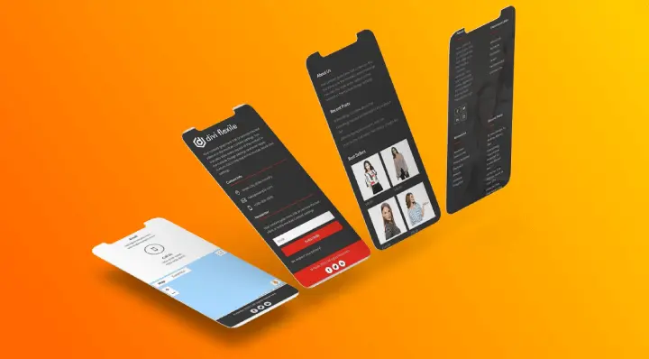 Divi Flexile Footers responsive layouts