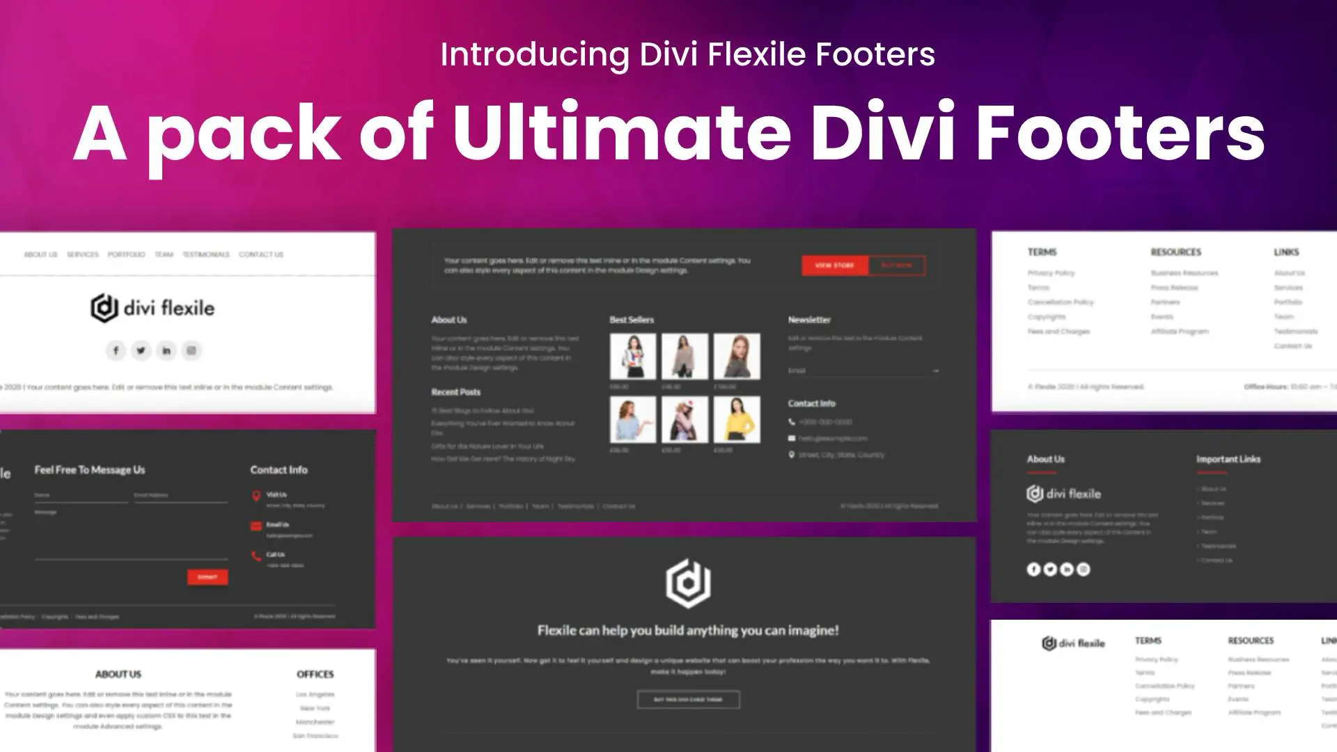 Divi Flexile Footers