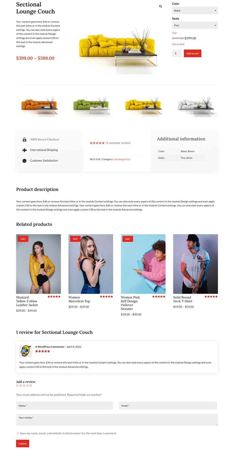 Divi Layouts for WooCommerce product page 23