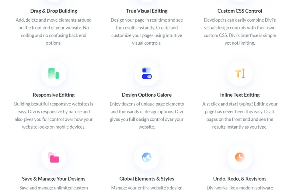 Divi number of design elements