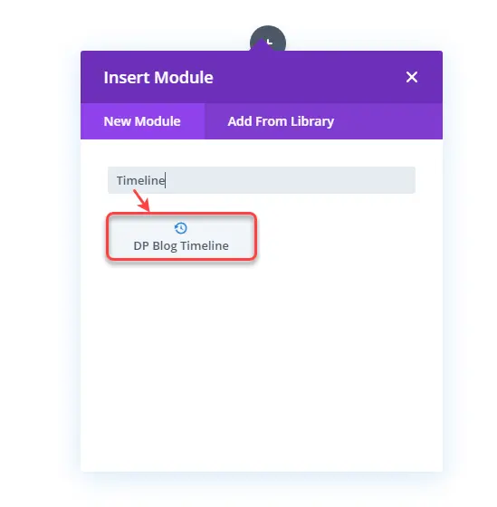 Divi Plus blog timeline module