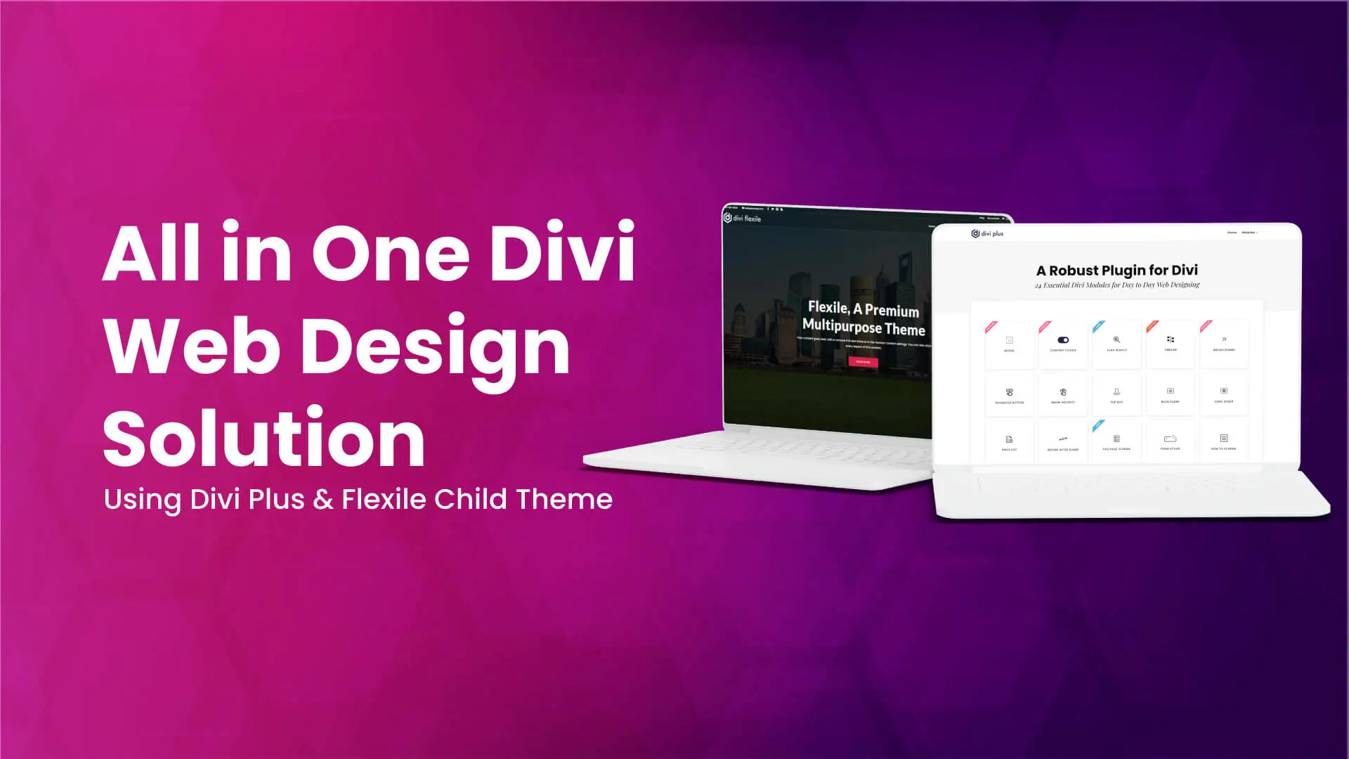 Divi web design solution using Divi Plus and Flexile child theme