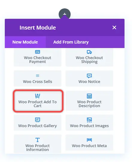 Divi WooCommerce module for add to cart button