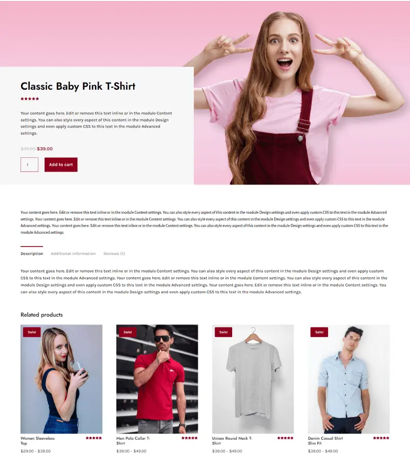 Divi WooCommerce product page layout 54
