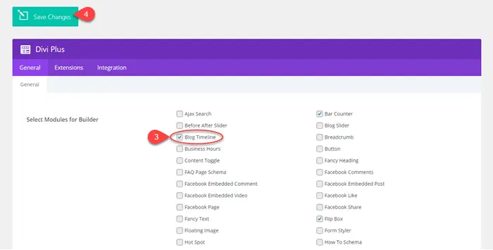 Enabling Divi blog timeline module