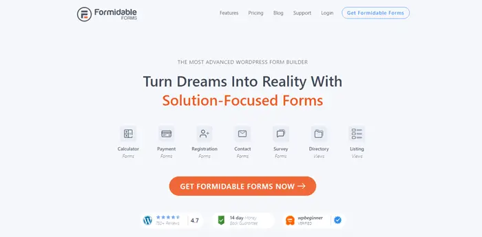 Formidable Forms WordPress form builders