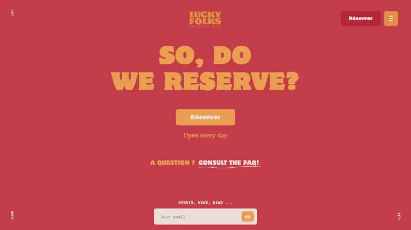 Luckyfolks muted colors web design