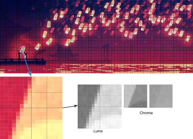 WebP file lossy compression MacroBlocking