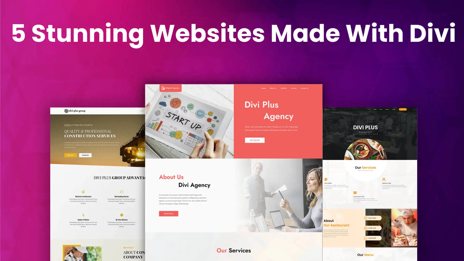 Websites made with Divi