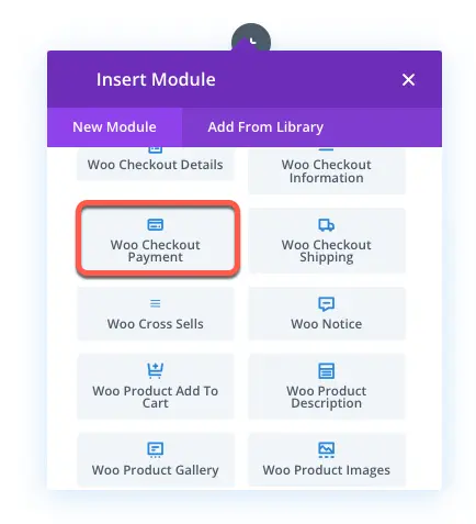 Woo Checkout Payment Divi WooCommerce module