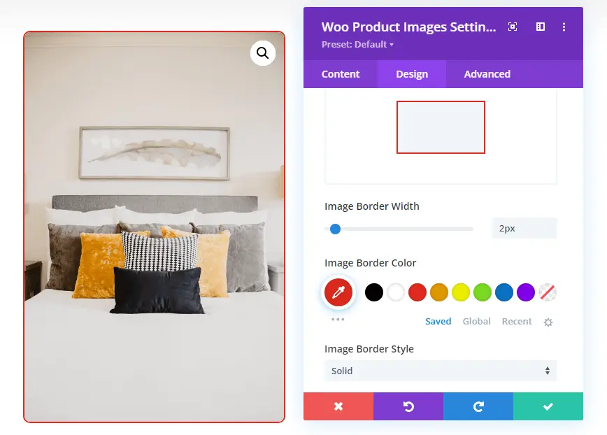 Woo Product Images module and its image settings