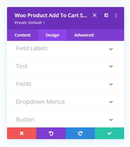 Woo Products Add To Cart design settings