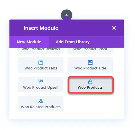 Woo Products Divi WooCommerce module