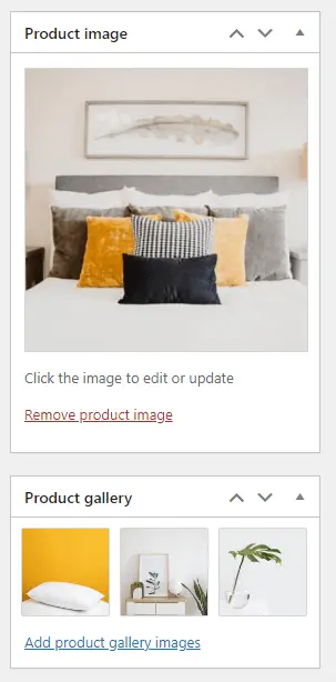 WordPress with product gallery images