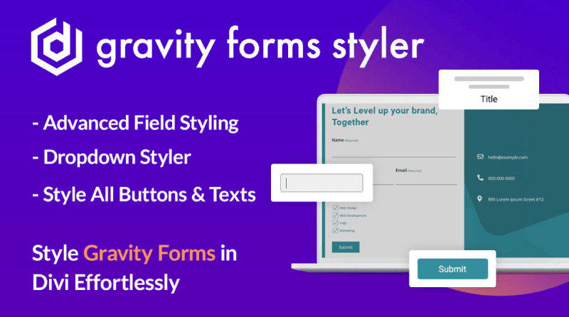 Gravity Forms Styler Plugin for Divi