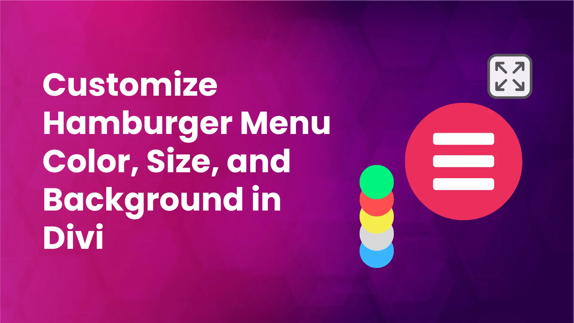 Change Divi hamburger menu color and background