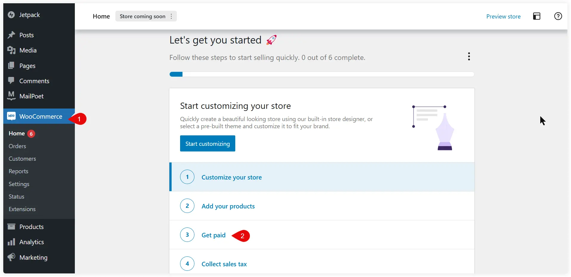 Configure payment in WooCommerce store 