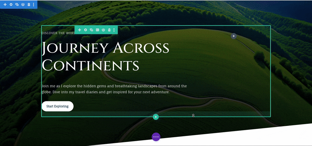 Divi travel blog layout final look