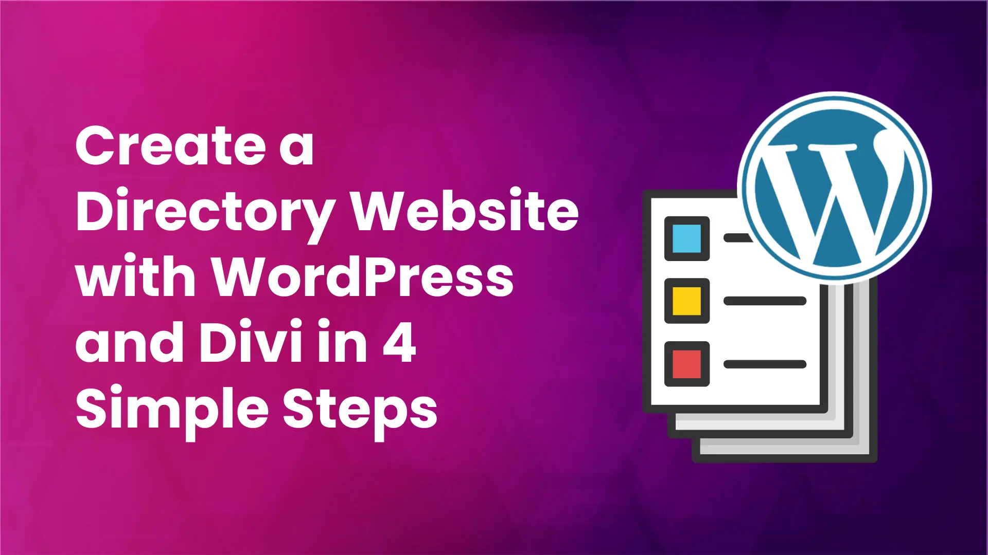 Create WordPress directory website using Divi