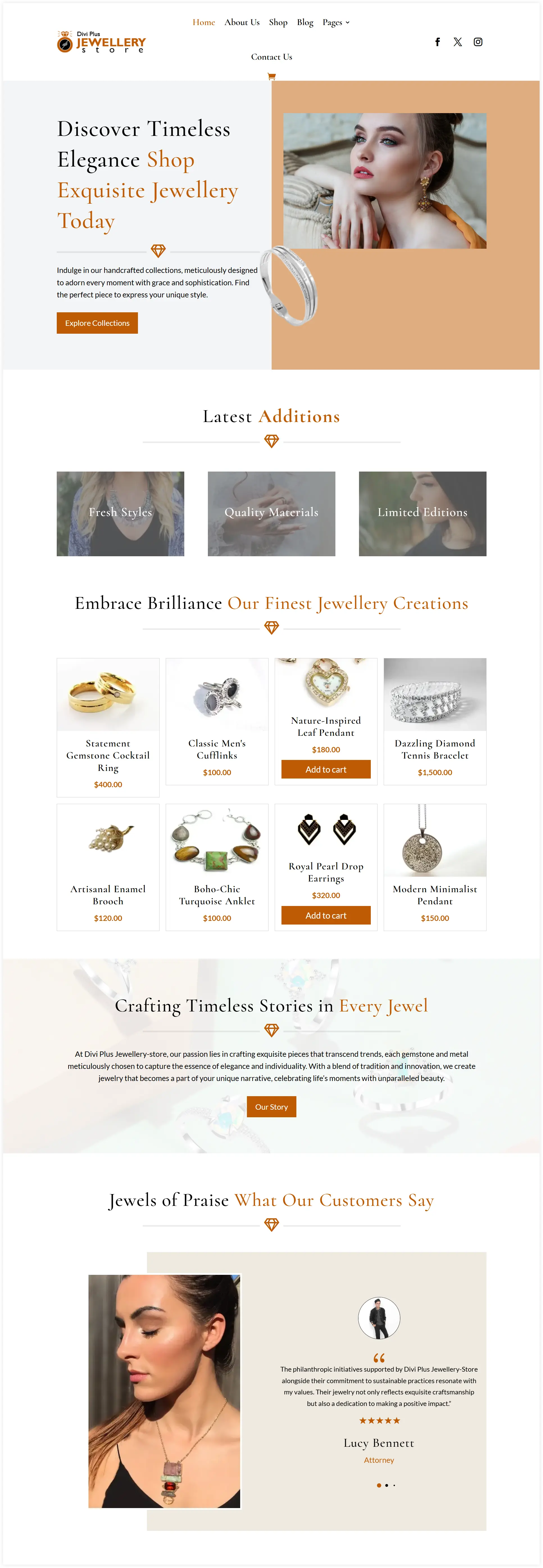 Divi Jewelry child theme