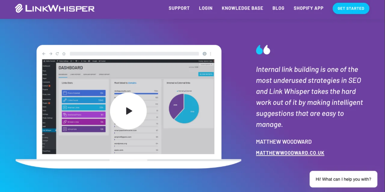 LinkWishper internal link building tool.