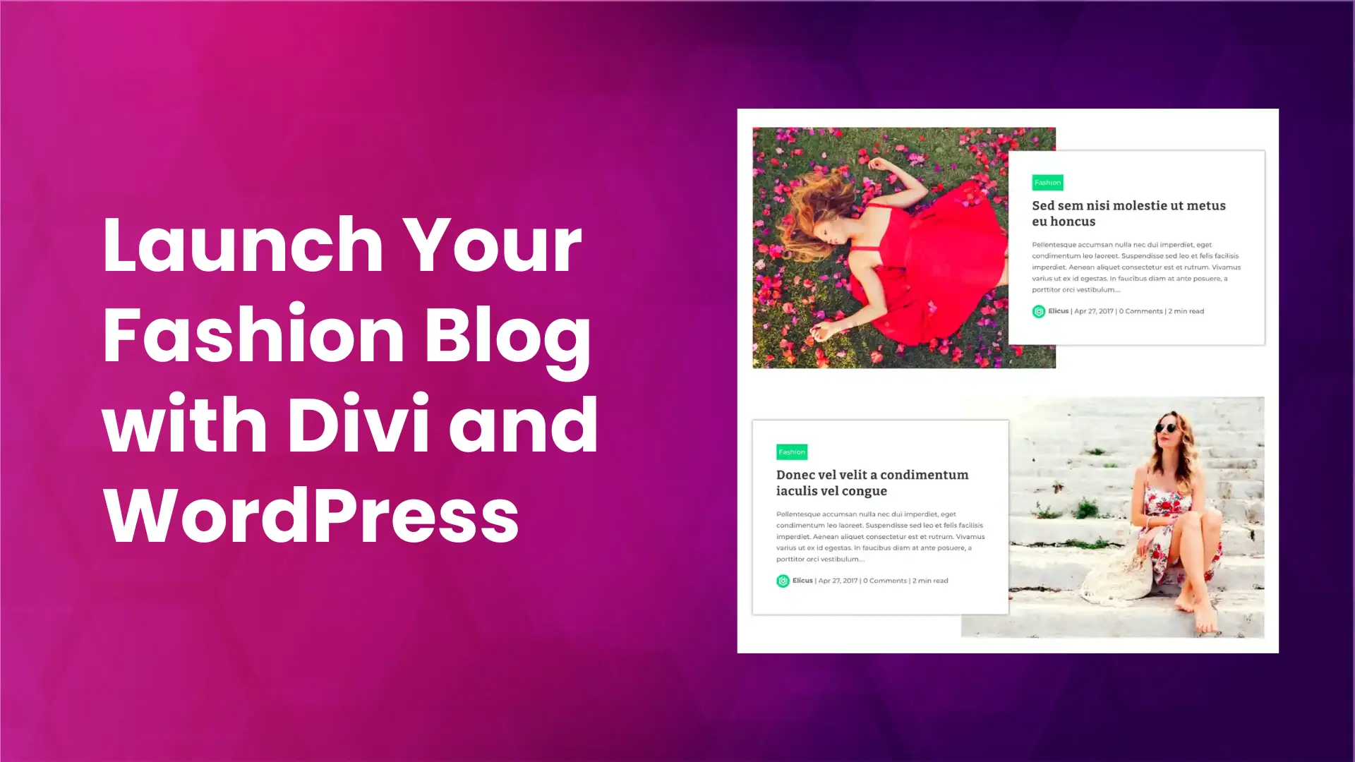 Strat fashion blog with WordPress and Divi