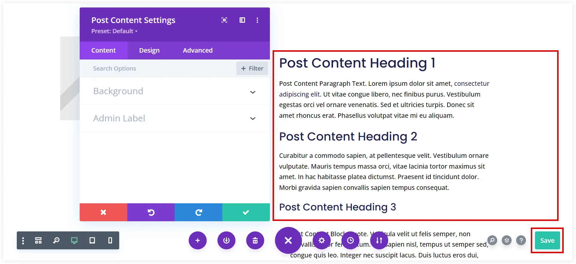 Dynamic post content in Divi portfolio 