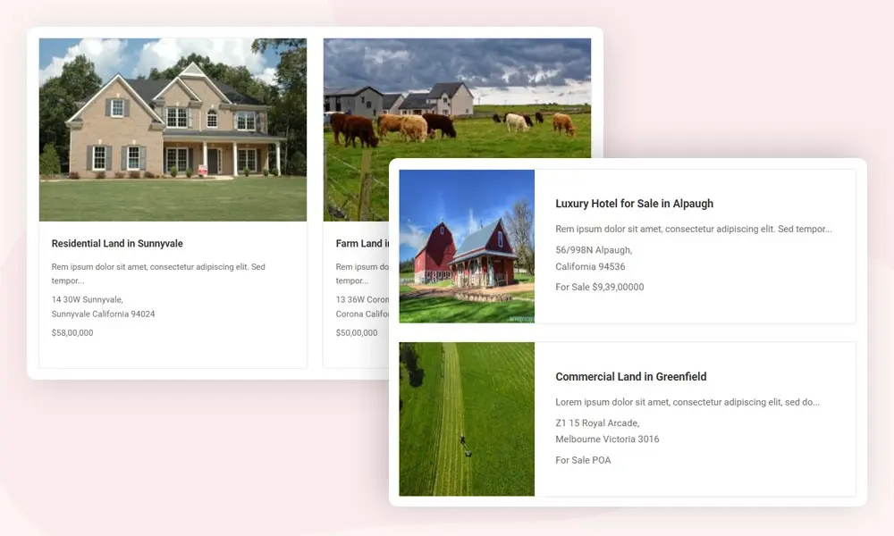 RealEstate Listing Layouts