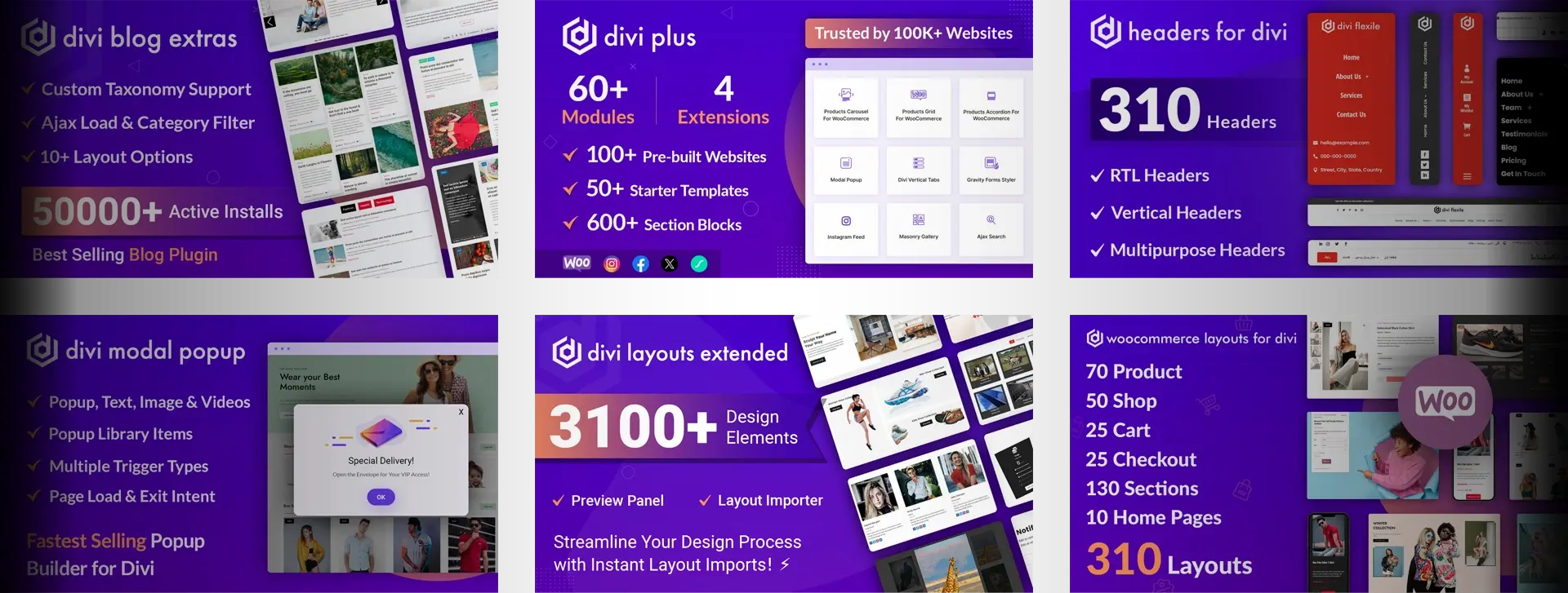 Divi Extended products