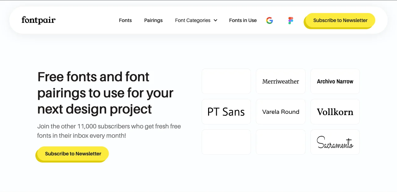 Fontpair for font pairing.