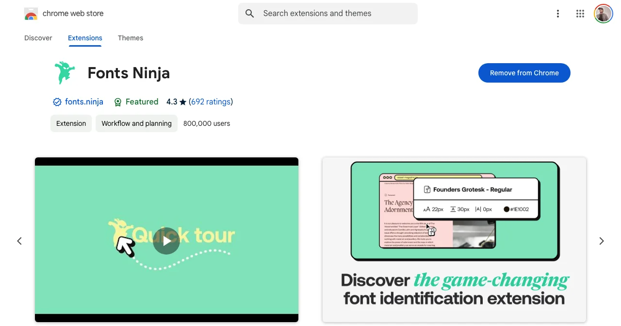 Fonts Ninja comprehensive font checker.