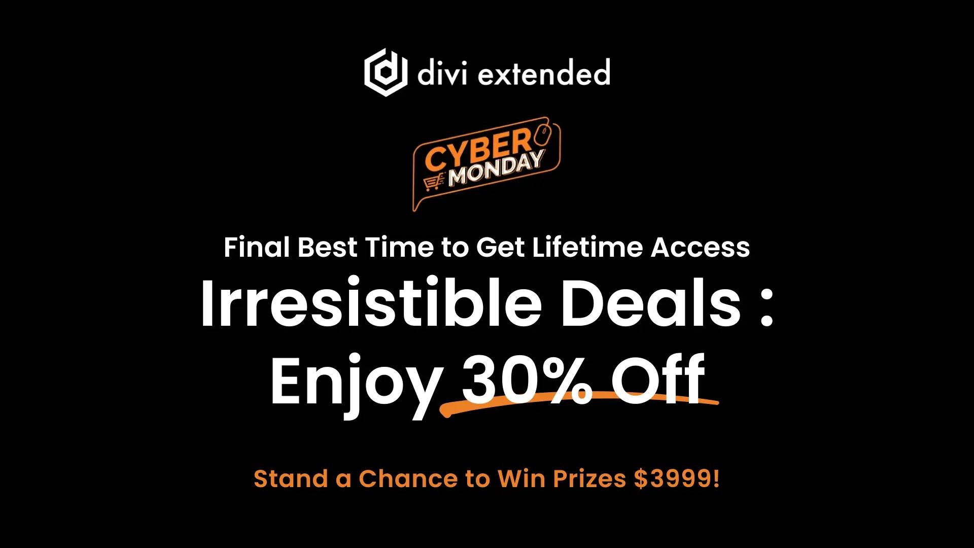 Divi Extended Cyber Monday 2024 Sale is ive