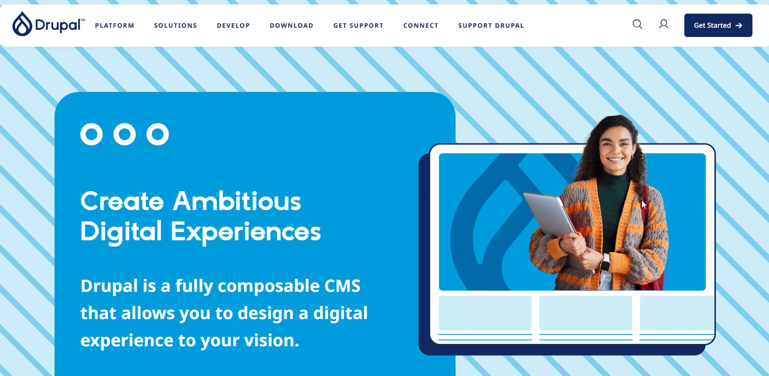 Drupal platform homepage.