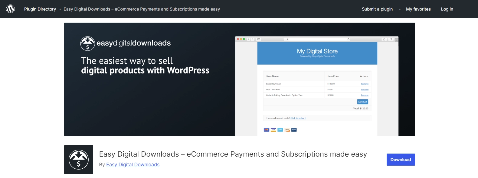 Easy Digital Downloads in WP repository.