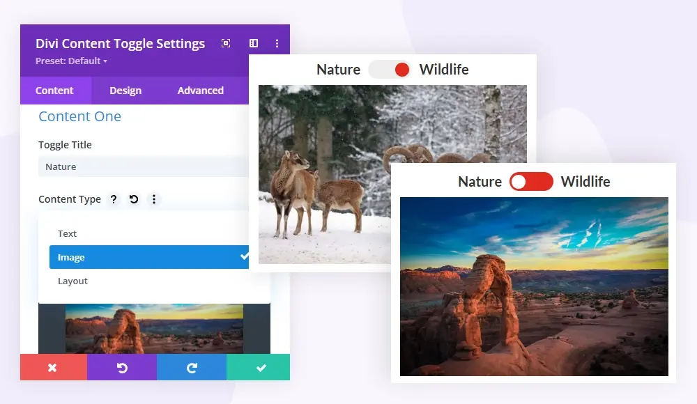 Toggle Images in Divi