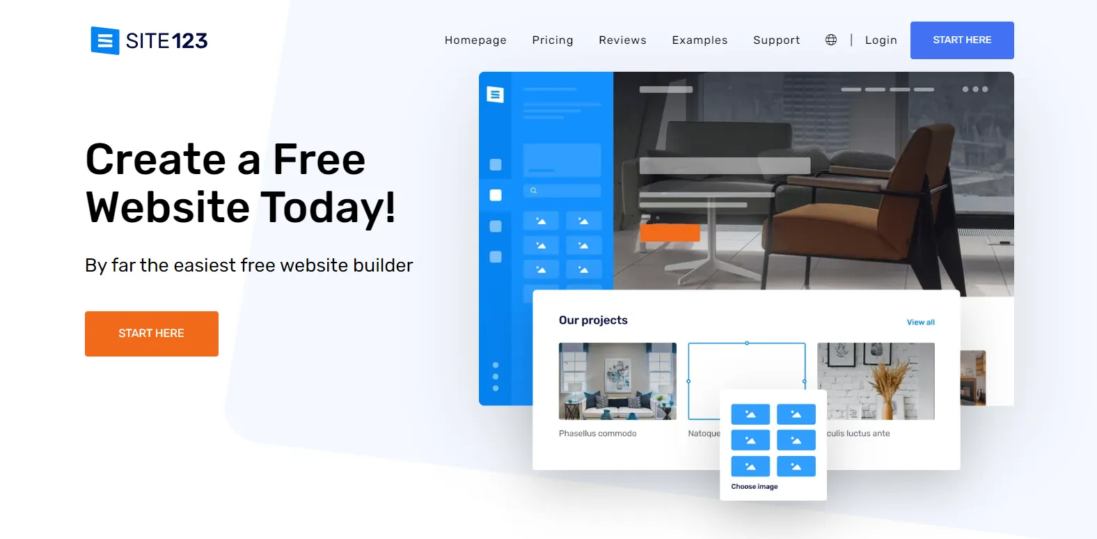 Site123 free website builder