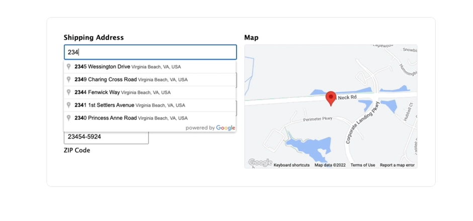 Automated address Gravity Forms