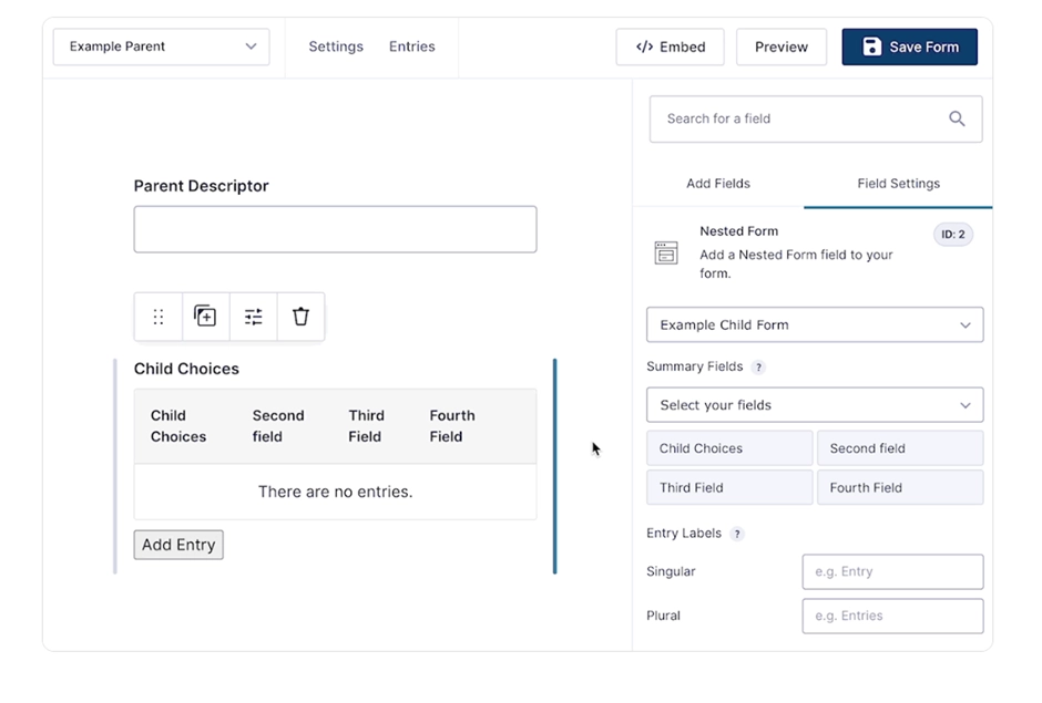 Gravity Forms: The Nested Form option.