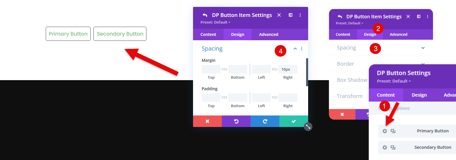 Divi two buttons side by side
