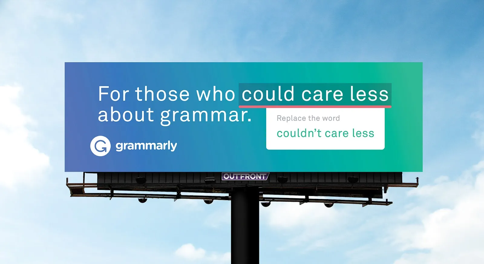 Grammarly ad example for digital strategy