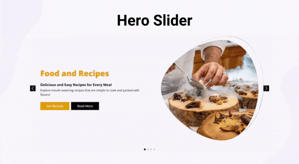 Divi hero slider