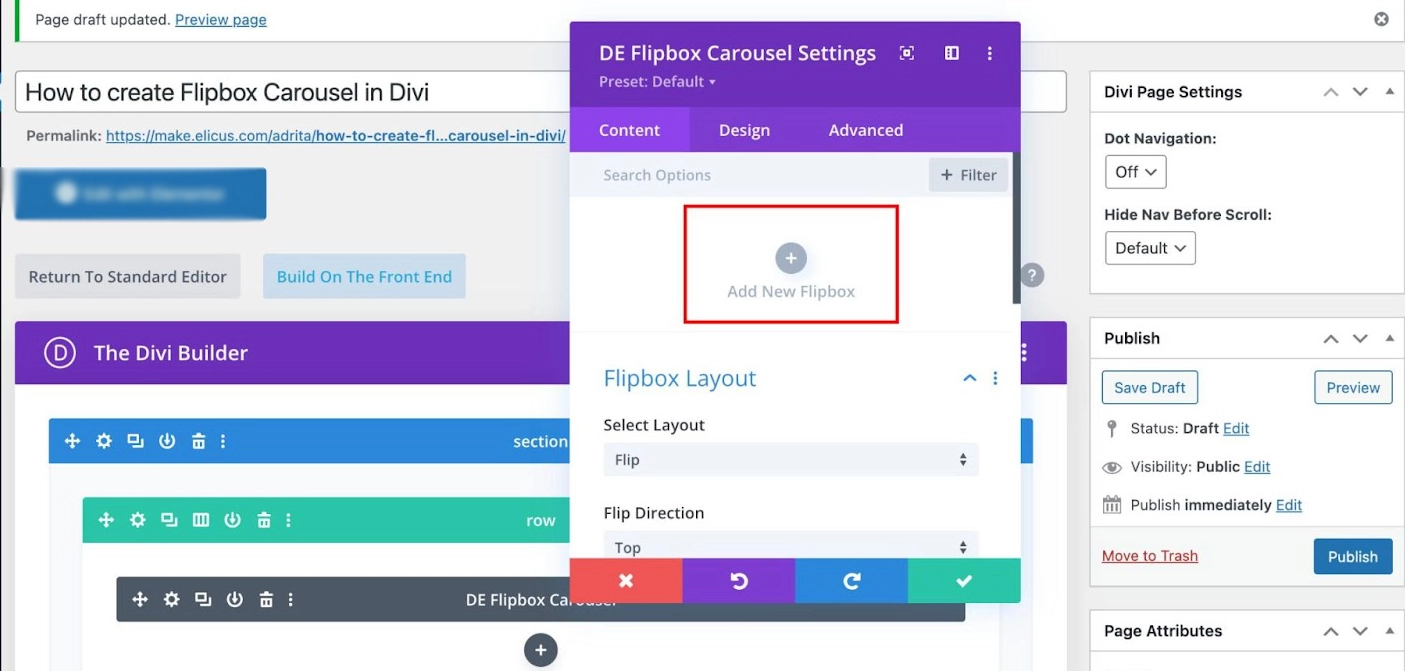 Add New Flipbox option.