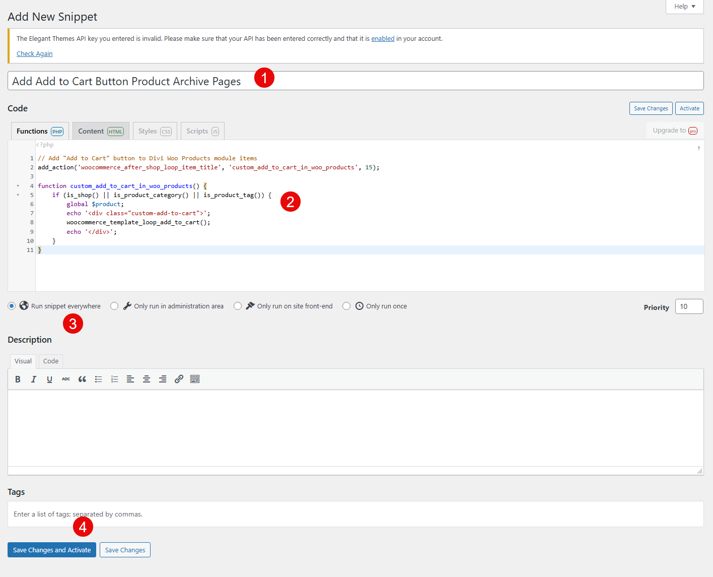 Steps to Add the Add to Cart button in the Archive pages.