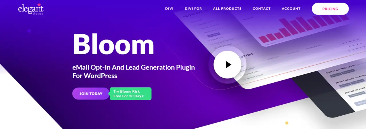 Elegant Themes Bloom plugin for Popups.