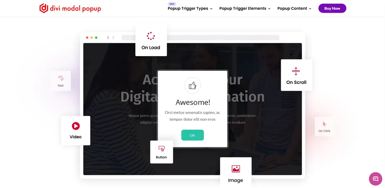 Divi Modal Popup plugin by Divi Extended