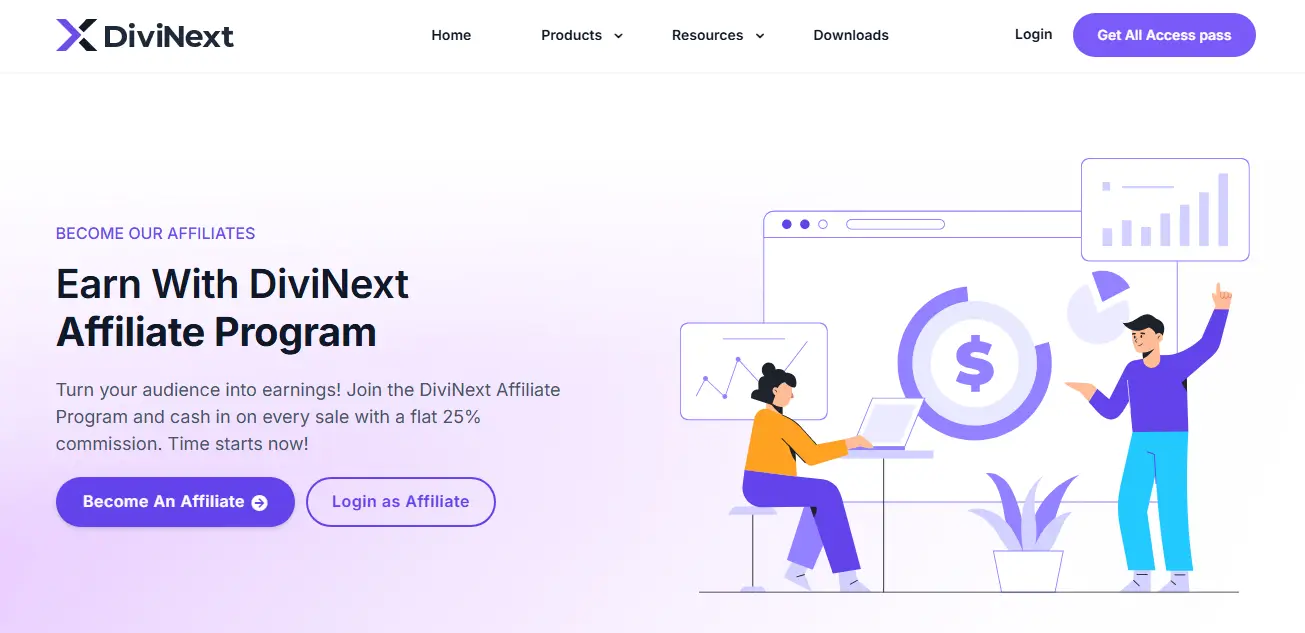 DiviNext Affiliate Program page.