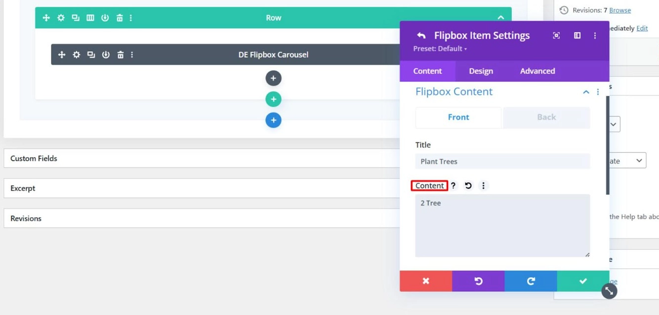 Adding content in the second item of flipbox carousel.