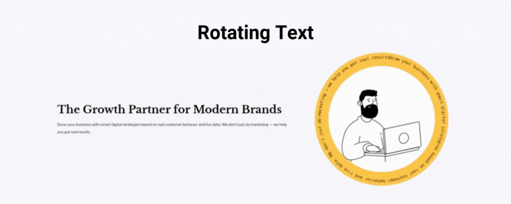 Divi rotating text