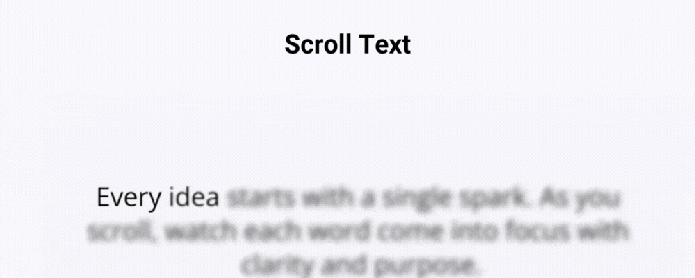 Divi scroll text