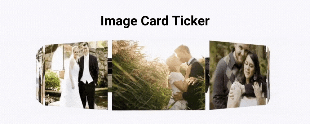 Divi image card ticker